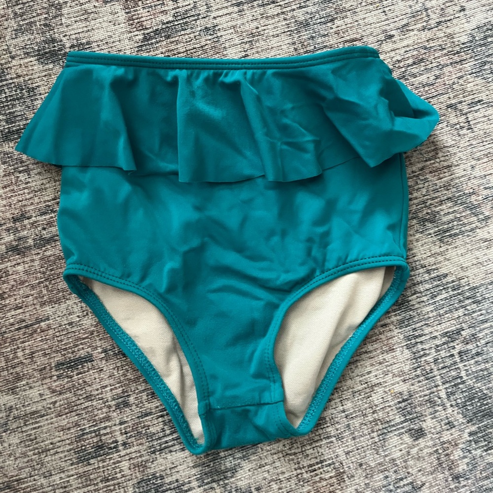 Kortni Jeane Quetzal Green Peplum Swim Bottom 2/3